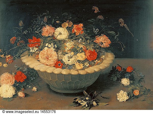 Ãœ Kunst  Brueghel  Jan der Ã„ltere  (1568 - 1625)  GemÃ¤lde  'Blumen in einer Schale'  Prado  Madrid