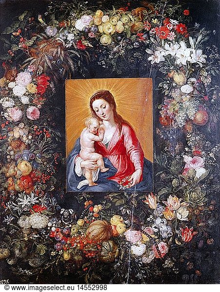 Ãœ Kunst  Brueghel  Jan der Ã„ltere  (1568 - 1625)  GemÃ¤lde  'Maria mit Kind'  Prado  Madrid
