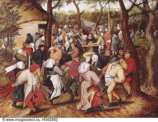 Ãœ Kunst  Brueghel  Pieter der JÃ¼ngere  (1564 - 1638)  GemÃ¤lde 'Bauernhochzeit'  Museum fÃ¼r bildende KÃ¼nste  Gent