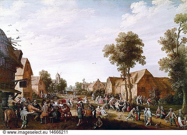 Ãœ Kunst  Droochsloot  Jan Cornelisz  (1586 - 1666)  GemÃ¤lde  'LÃ¤ndliche Szene'  Museum fÃ¼r bildende KÃ¼nste  Gent