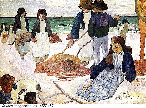 Ãœ Kunst  Gauguin  Paul  (1848 - 1903)  GemÃ¤lde  'Bretonische Tangsammler'  1889  Folkwang Museum  Essen