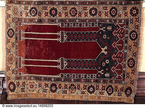 Ãœ Kunst  islamische Kunst  Teppiche und Stoffe  Ladik  Kleinasien  17. Jahrhundert  Sammlung Bernheimer  MÃ¼nchen  Deutschland