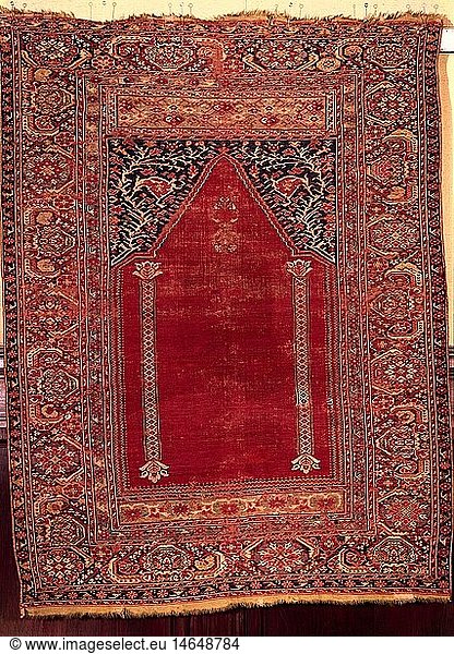 Ãœ Kunst  islamische Kunst  Teppiche und Stoffe  Melas  Anatolien  17. Jahrhundert  Sammlung Bernheimer  MÃ¼nchen  Deutschland