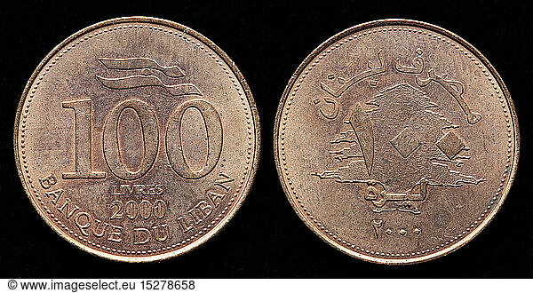 100 Livres coin  Lebanon  2000