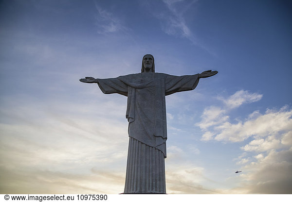 'Low angle view of Christ the Redeemer statue; Rio de Janeiro  Brazil'