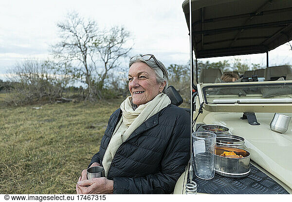Ältere Frau lächelnd  Okavango-Delta  Botswana