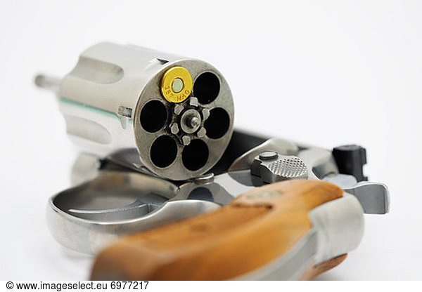 357 Magnum Loaded With One Bullet