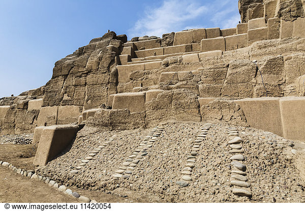'Mateo Salado archaeological excavation revealing ancient pyramids; Lima  Peru'