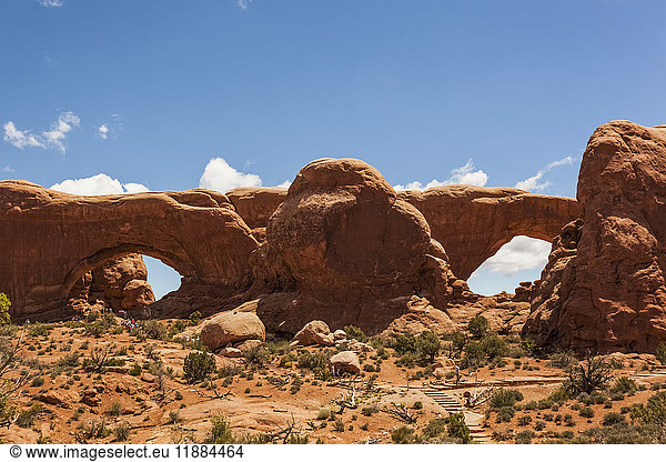 'Natural arches in Arches National Park; Utah  United States of America'
