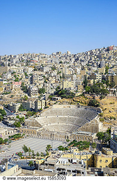 2nd-century Roman theatre on Hashemite Plaza  Amman  Jordan