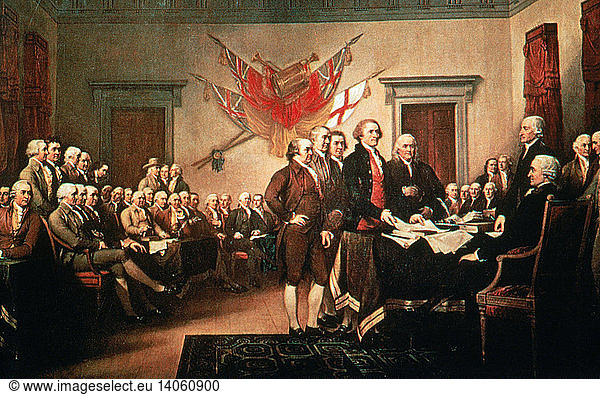 'Painting ''Declaration of Independence'' 1824'