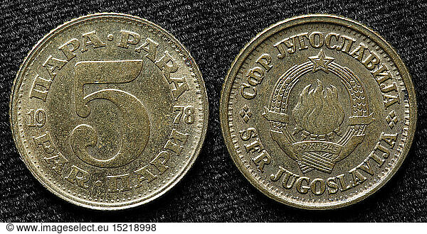 5 Para coin  Yugoslavia  1978