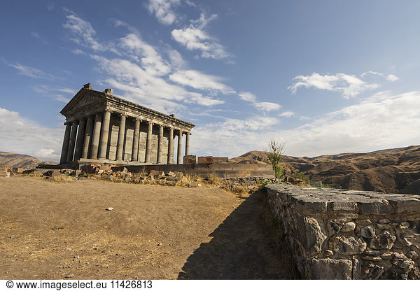 'Remains of a seventh century church and Temple of Garni Azat Valley; Garni Kotayk Province Armenia'