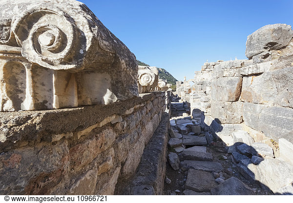 'Ruins in ancient Ephesus; Ephesus Turkey'