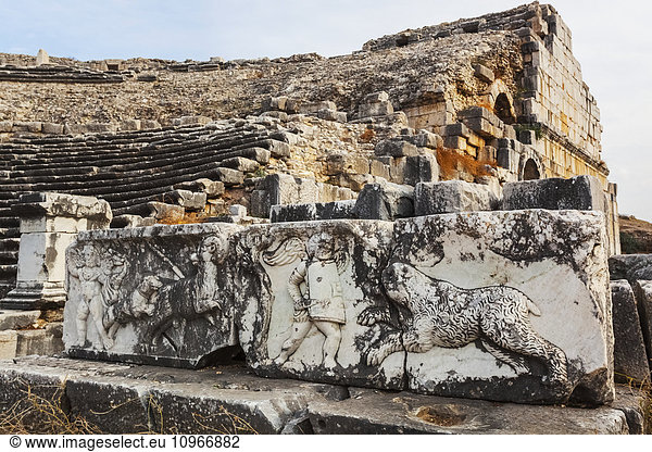 'Ruins of an amphitheatre; Miletus  Turkey'