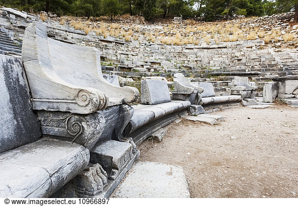 'Ruins of an amphitheatre; Priene  Turkey'