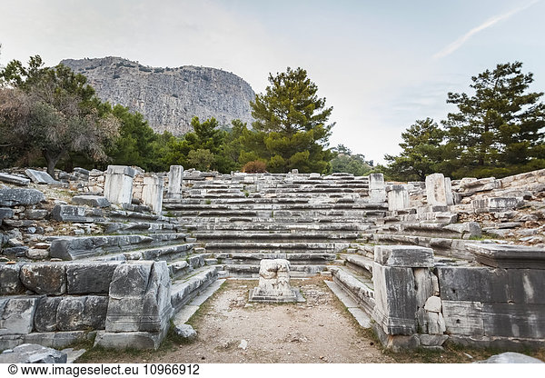'Ruins of the bouleuterion; Priene  Turkey'