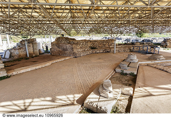 'Ruins under a roof; Philippi  Greece'