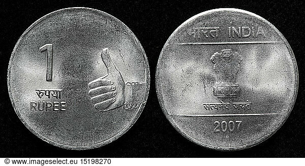 1 Rupee coin  India  2007
