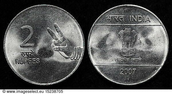 2 Rupees coin  India  2007