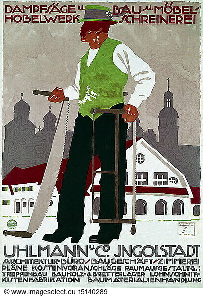 Ãœ SG hist.  Werbung  Handwerk  Uhlmann und Co.  MÃ¼nchen  1913