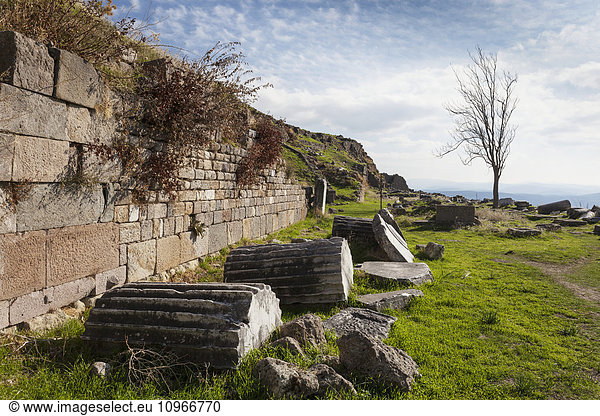'Site of ancient ruins; Pergamum  Turkey'