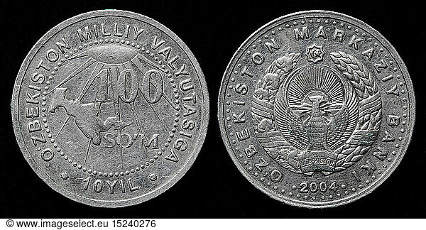 100 Som coin  Uzbekistan  2004