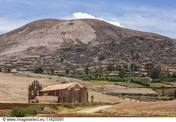 'St. Francis Church  near Maras in Sacred Valley; Cusco  Peru'
