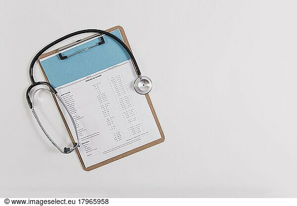 (1) stethoscope and checklist