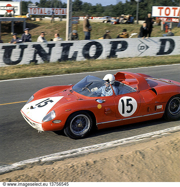 24-Stunden-Rennen von Le Mans  22. Juni 1964. Pedro Rodriguez/Skip Hudson  Ferrari 330P  ausgeschieden.