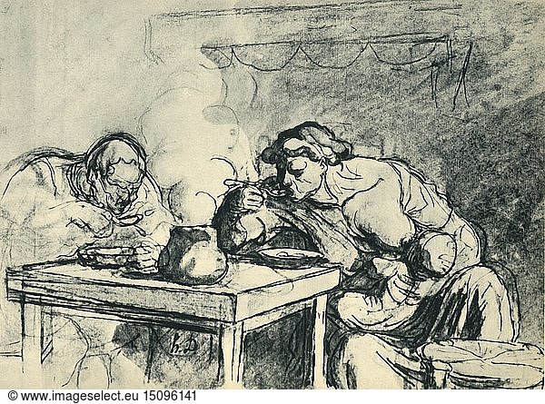 'The Soup'  c1862-1865  (1943). Creator: Honore Daumier.
