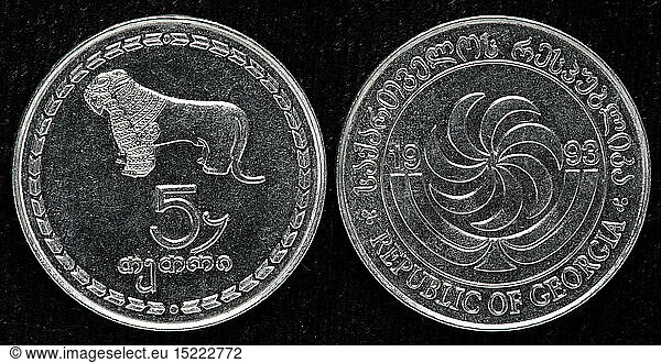 5 Thetri coin  Georgia  1993