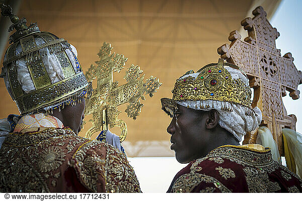Äthiopisch-orthodoxe christliche Priester; Lalibela  Äthiopien