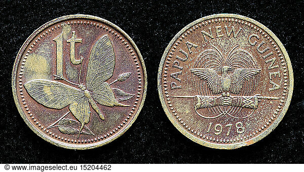1 Toea coin  Papua New Guinea  1978