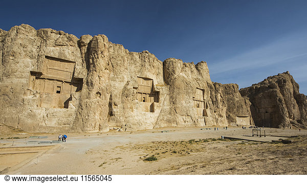 'Tombs of Darius II  Artaxerxes I  Darius I and Xerxes I; Naqsh-e Rustam  Fars Province  Iran'