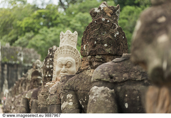 4 Verbindung halten Produktion groß großes großer große großen Größe Buddha Angkor Kambodscha Siem Reap Südtor