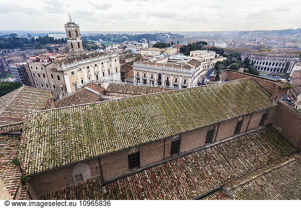 'View of a roof  Basilica of St. Mary of the Altar of Heaven; Rome  Italy'