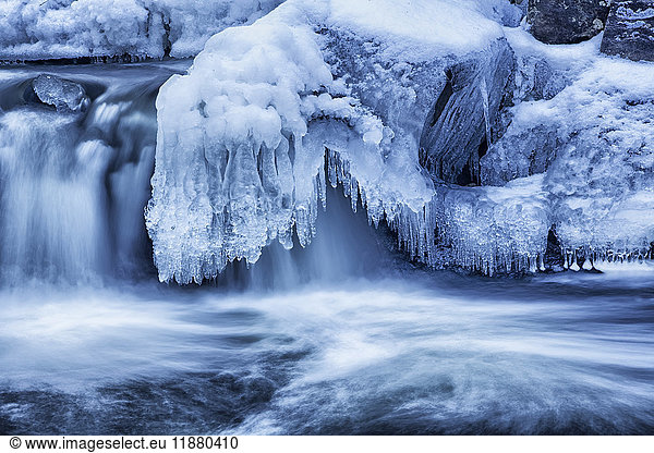 'Winter cascades; Enfield  Nova Scotia  Canada'