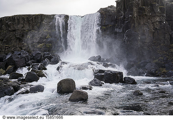 Ã-xarÃ¡rfoss-Wasserfall im Thingvellir-Nationalpark
