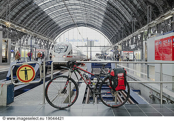 A bike in Frankfurt train station  Germany