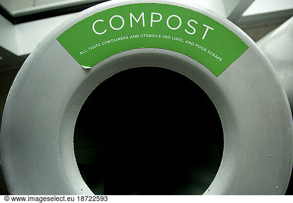 A green sticker indicates a compost bin.