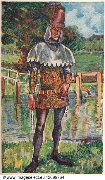 A Man of the Time of Edward III  1907. Artist: Dion Clayton Calthrop.
