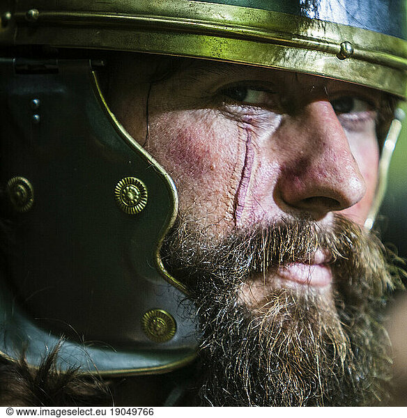 A medieval warrior.
