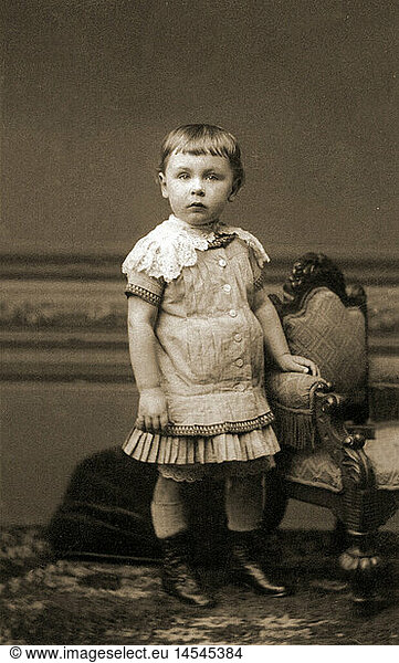 A5  Menschen hist.  Kinder  MÃ¤dchen mit Stuhl  Visitbild von Geruzet Freres  BrÃ¼ssel  Belgien  um 1900
