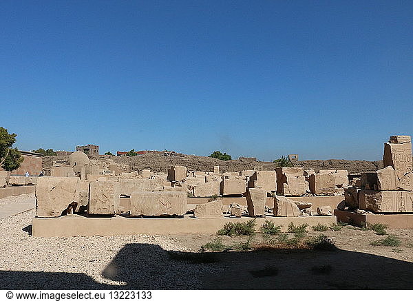 A photograph taken within the Karnak Open Air Museum