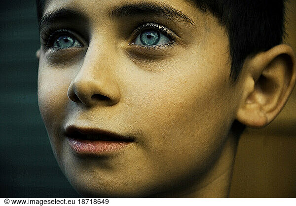 A portrait of a young boy in Amman  Jordan.