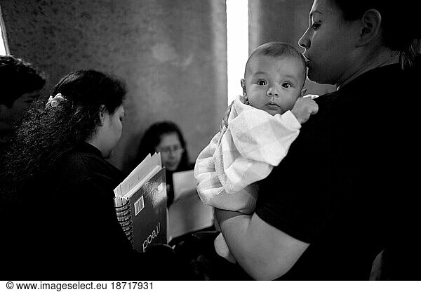 A prison mother with her baby inside a female penitentiary in Mexico  D.F.