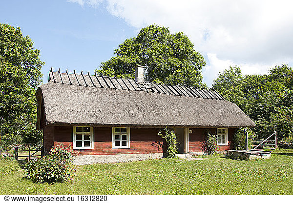 A restored rural house  in a museum of rural life
