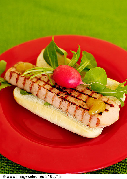 A sandwich with Falun-sausage  Sweden.