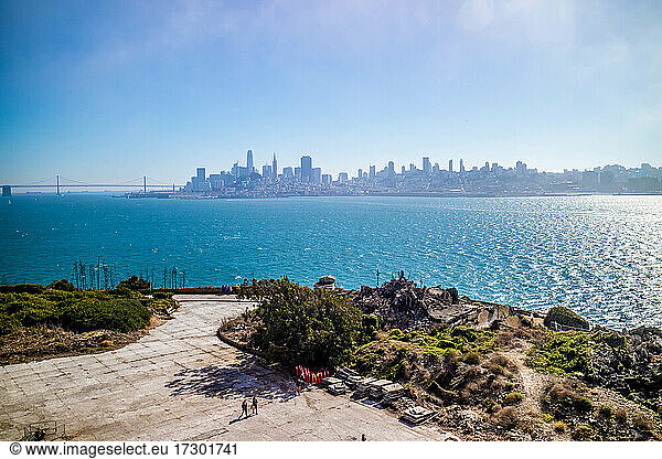 A silhouette of San Francisco City in California